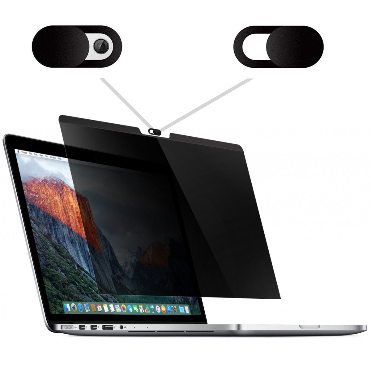 Magnetic Privacy Filter for Macbook, Comes with Camera Cover Slide, Provide Privacy, Anti-Blue Light and Anti-Glare